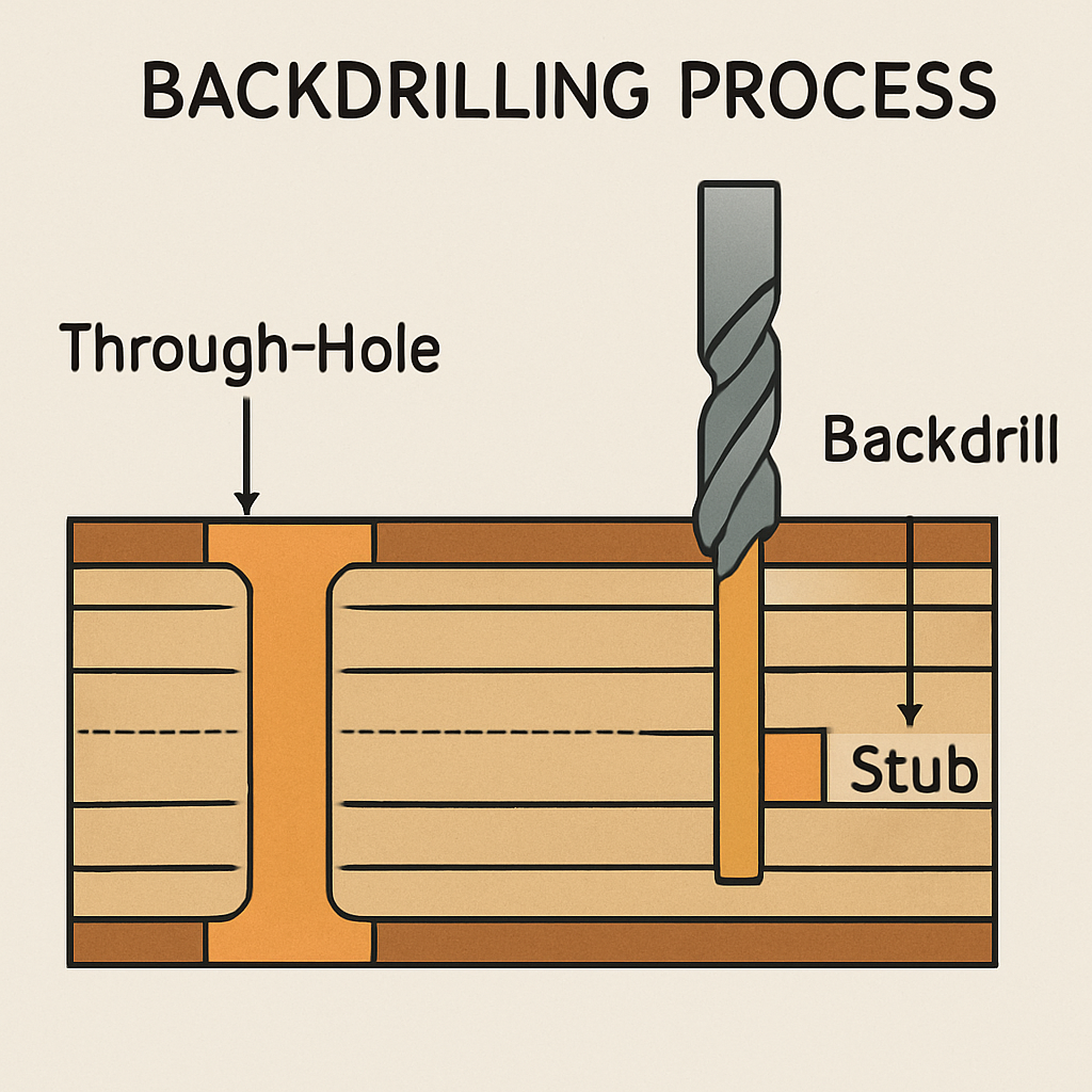 Controlled Depth Backdrilled PCB