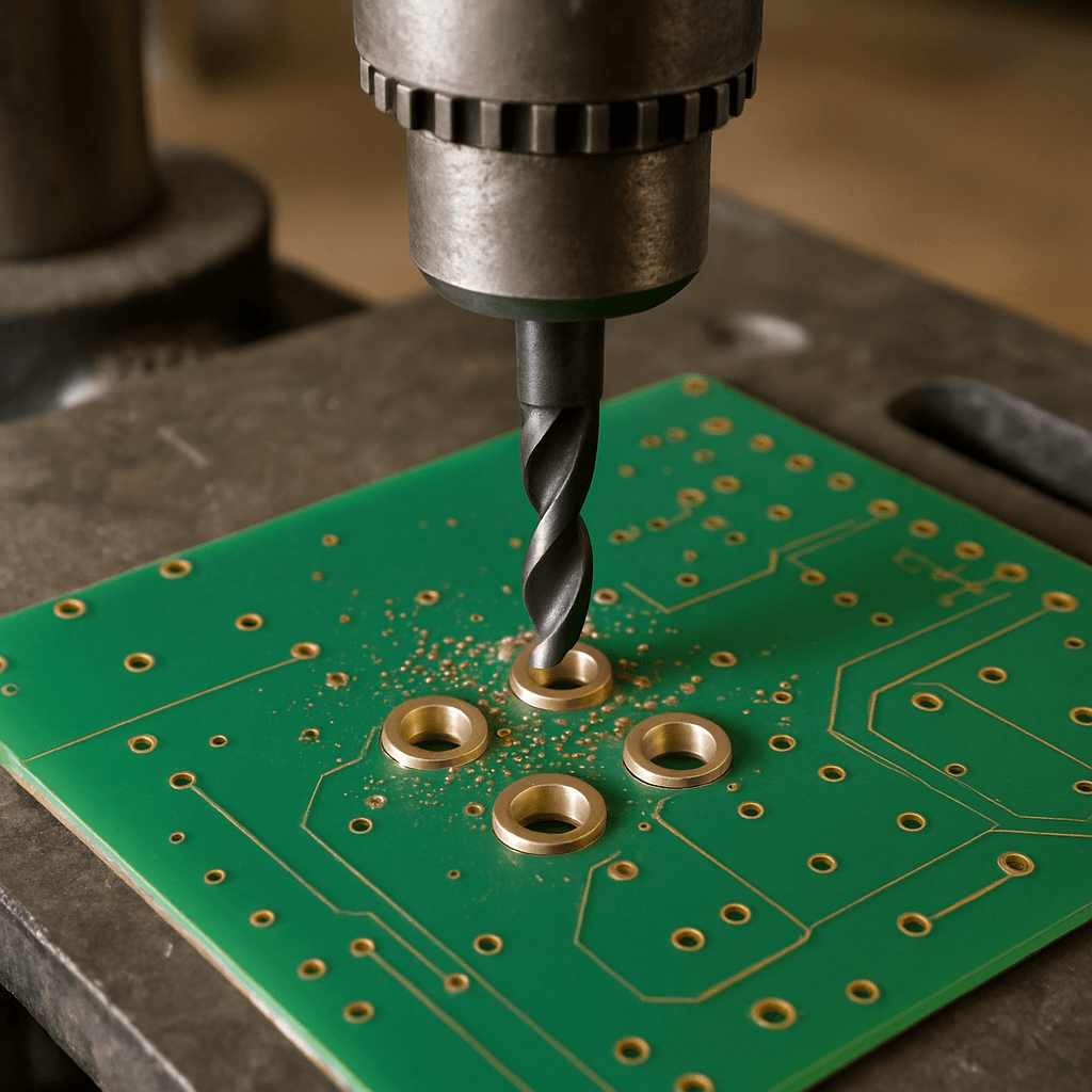 Counterbore holes in pcb assembly Counterbore holes in pcb assembly