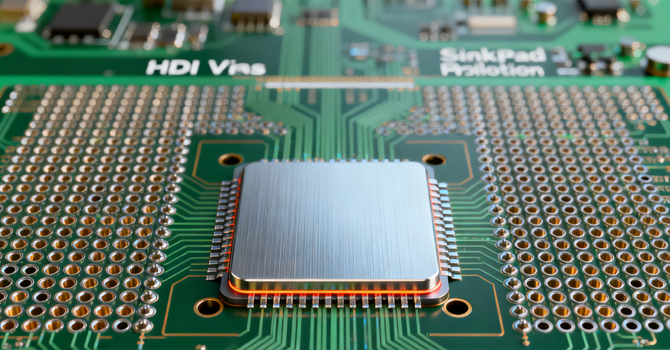 HDI Vias Sinkpad PCB Solution