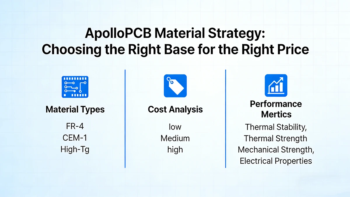 ApolloPCB Material Strategy: Choosing the Right Base for the Right Price