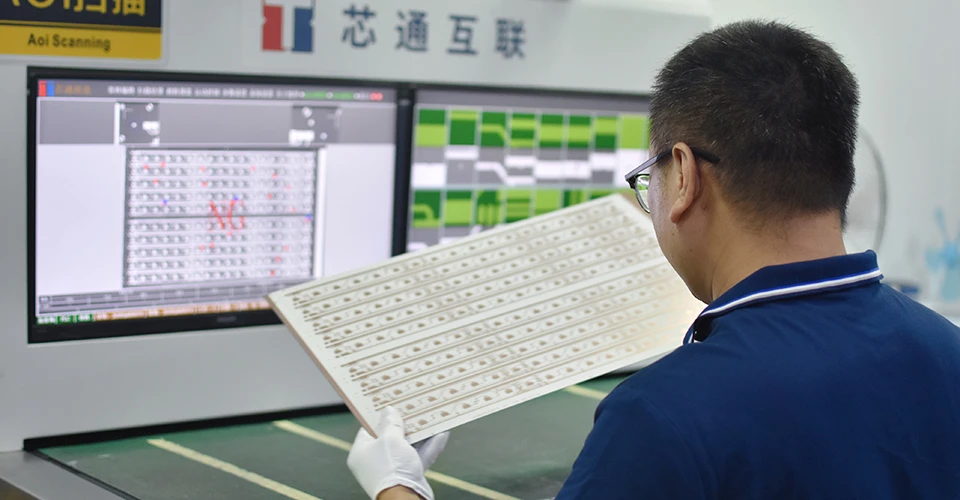 Advanced Laser Direct Imaging (LDI) technology used during the high-precision FR4 PCB production process at ApolloPCB for accurate layer registration