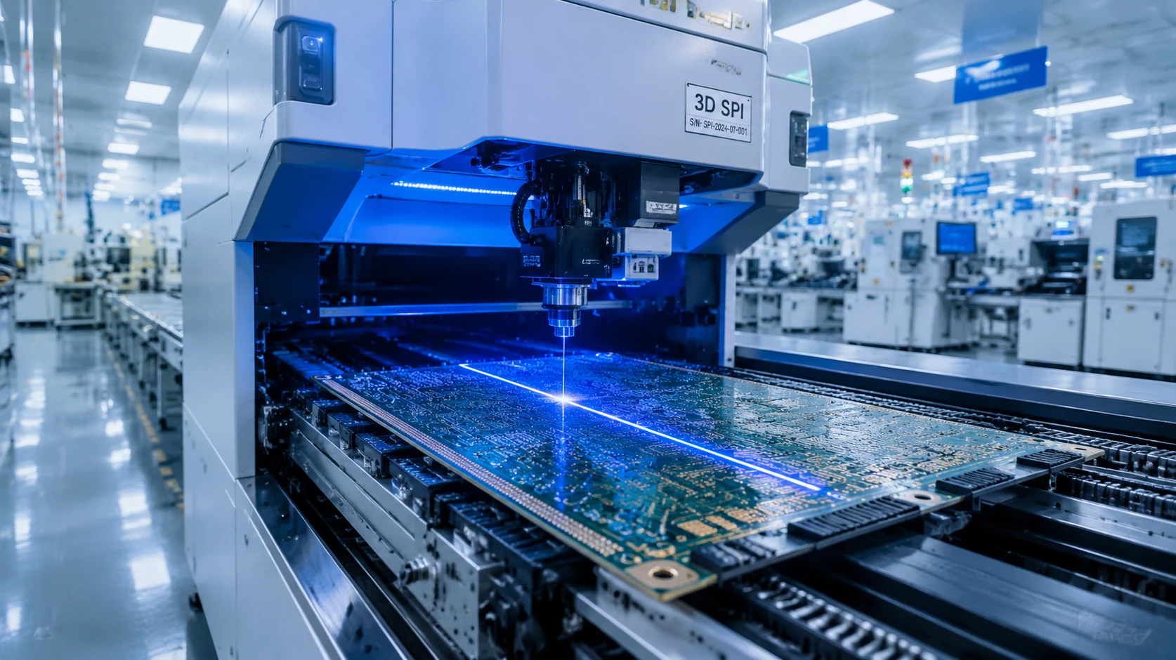 High-speed telecommunications high-frequency PCB backplane undergoing automated optical inspection and impedance profiling at ApolloPCB factory High-speed telecommunications high-frequency PCB backplane undergoing automated optical inspection and impedance profiling at ApolloPCB factory