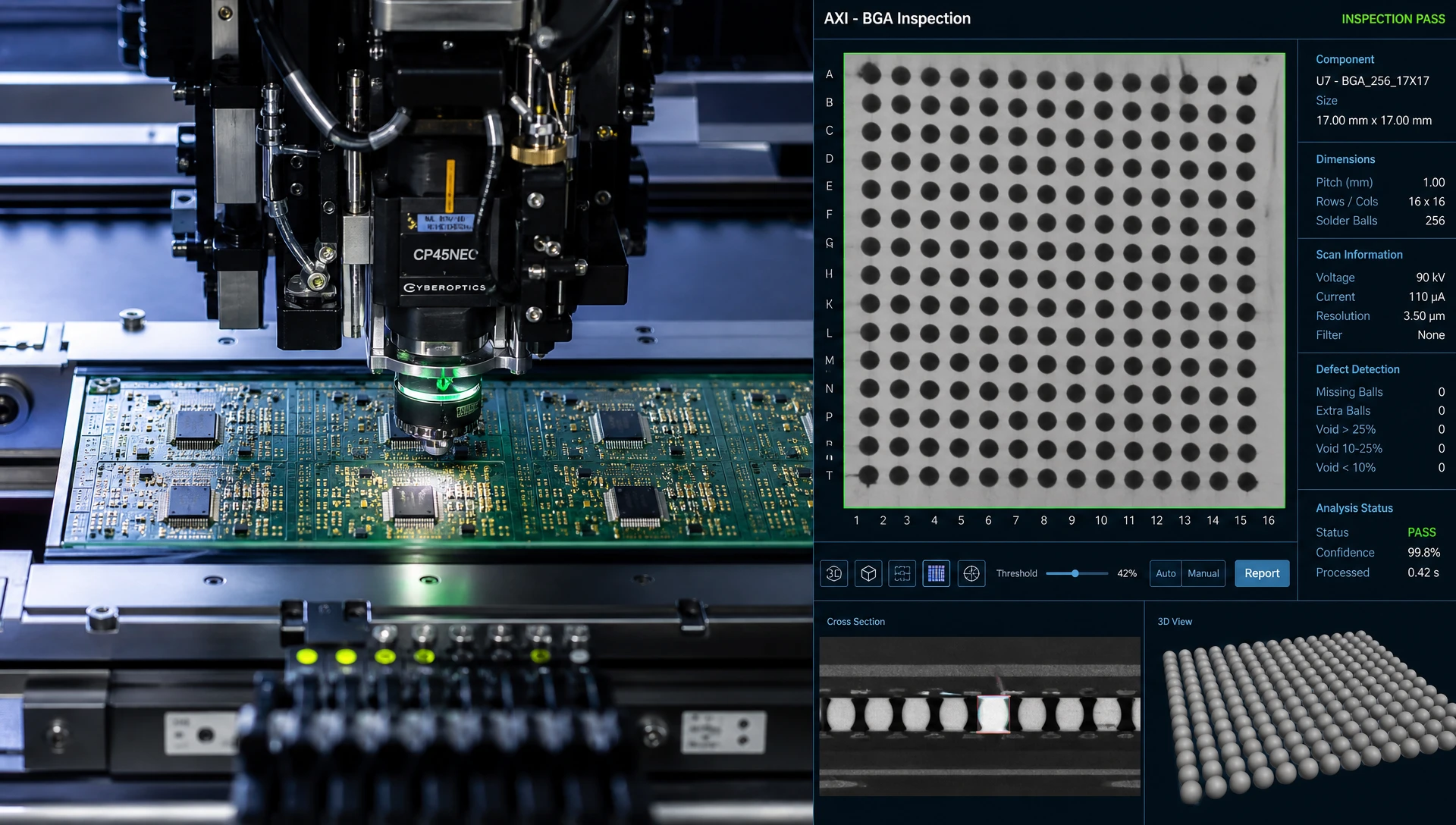 Turnkey SMT assembly line placing fine pitch BGA with 3D X-ray AXI inspection quality control Turnkey SMT assembly line placing fine pitch BGA with 3D X-ray AXI inspection quality control